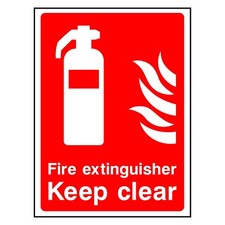 Image of Fire Extinguisher Keep Clear Sign or Sticker | FEQP0004