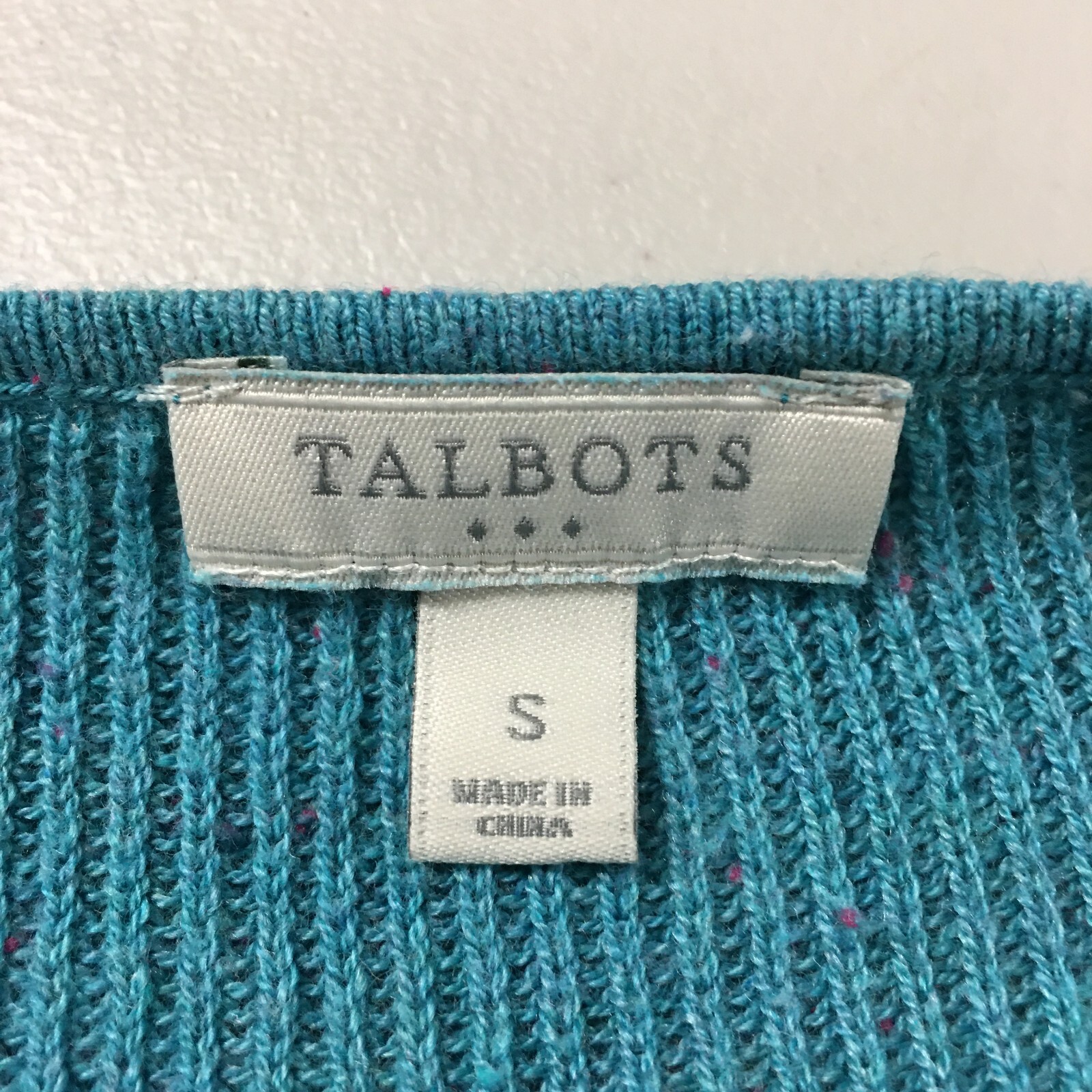 Talbots Sweater Womens Small Solid Blue Knitted L… - image 10