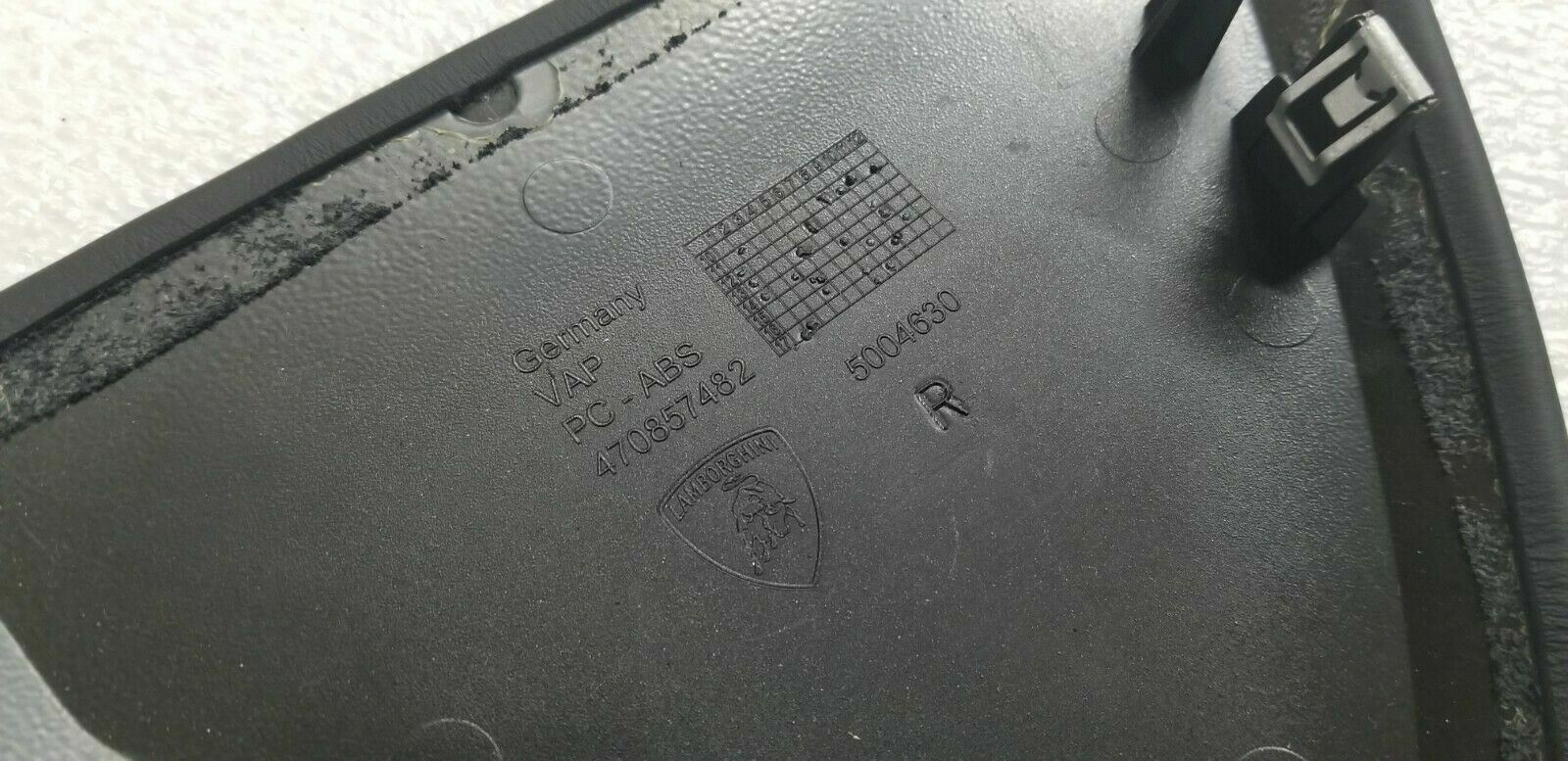 LAMBORGHINI AVENTADOR PASSENGER RIGHT SIDE INTERIOR TRIM CAP OEM 470857482
