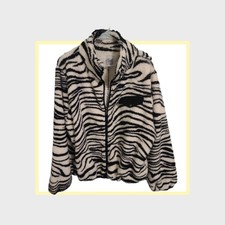 Women's New Zebra Print Revolve X Plush Jacket, Size Xl