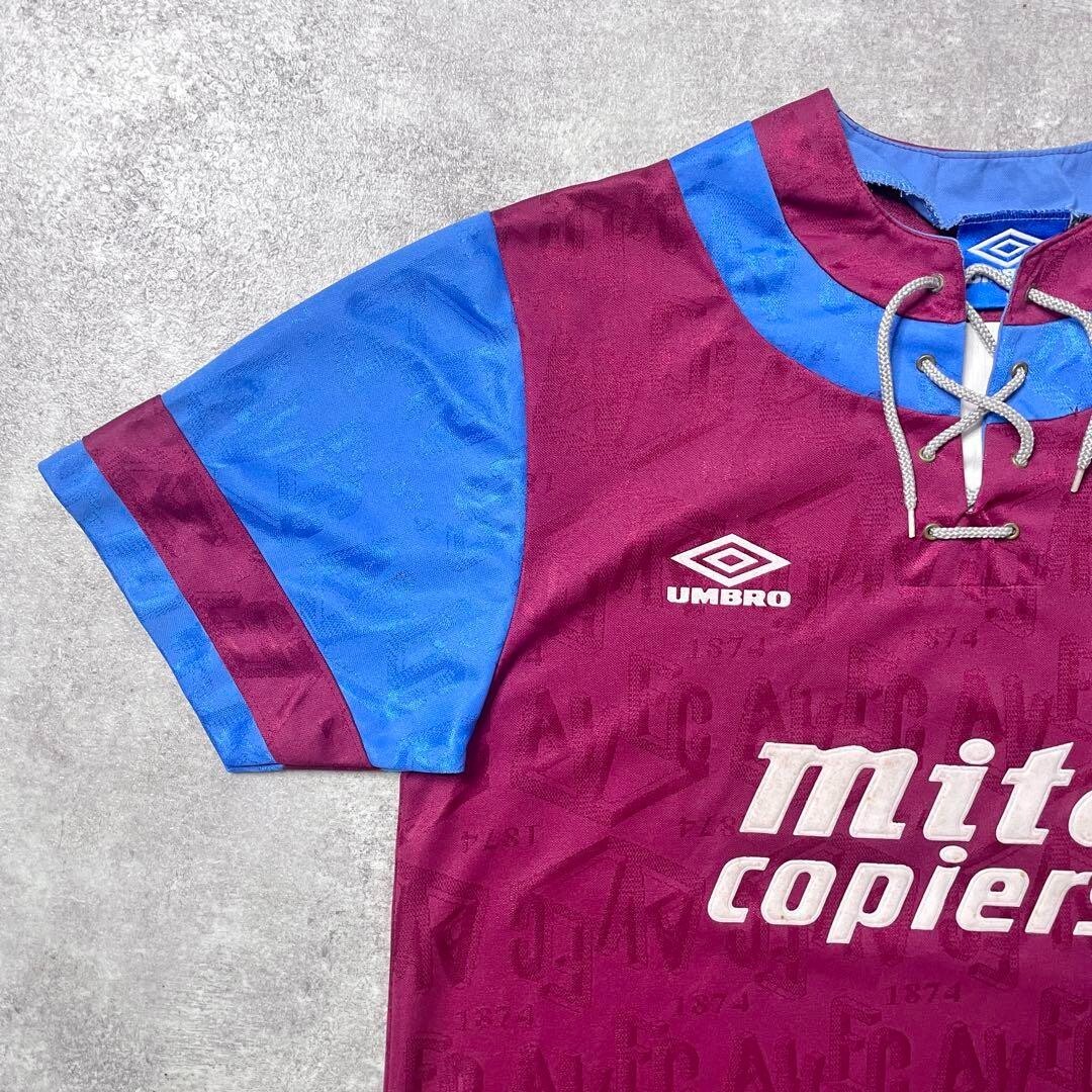 ウェア 90s umbro Aston Villa uniform shirt y2k Aston Villa 1990 Umbro shirt | Aston Villa FC Retro Jersey | Score