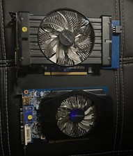 X2 graphics card joblot. Gigabyte Radeon HD 7770 & Gigabyte GeForce GT220 Rare