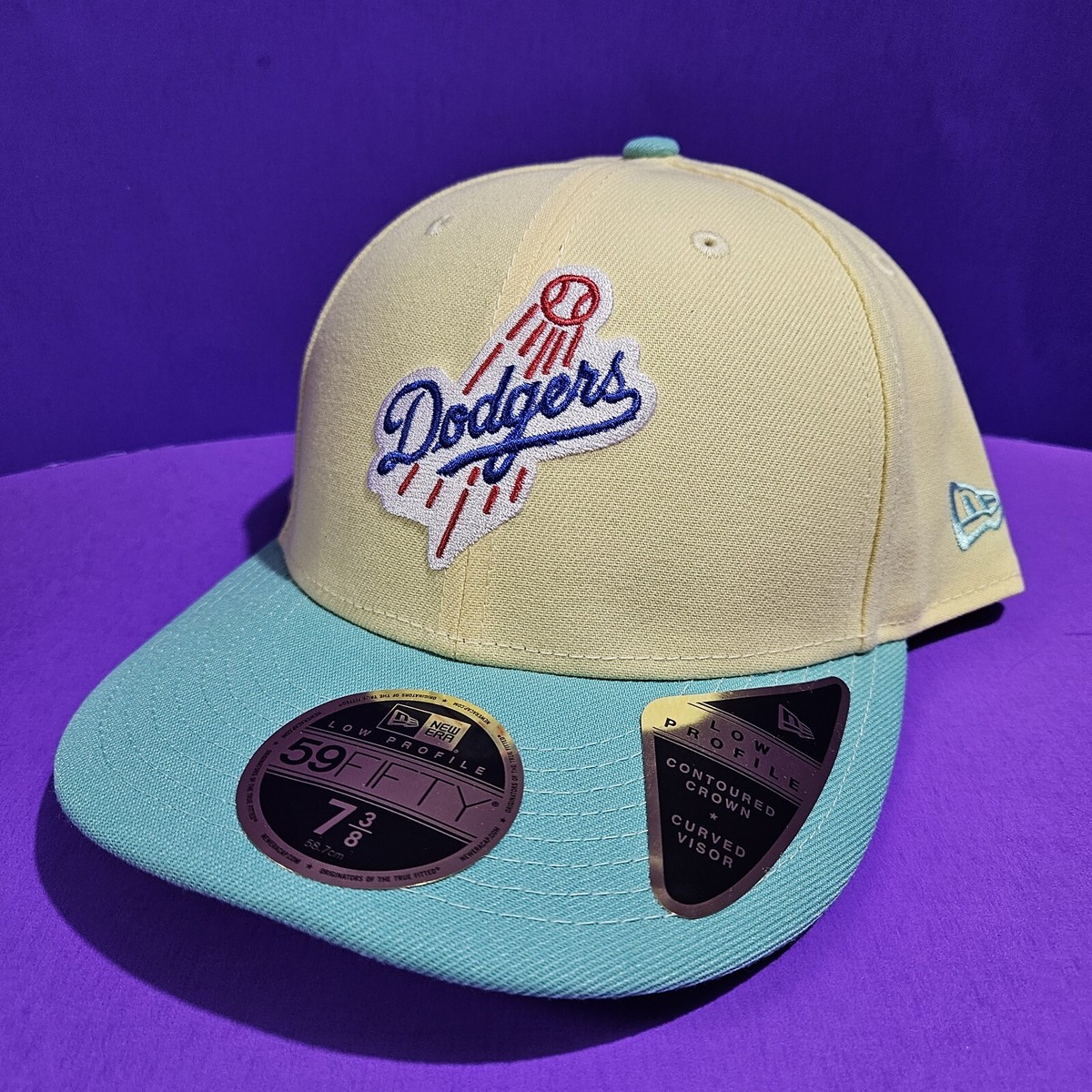 LA Dodgers New Era Soft Yellow Low Profile 59FIFTY Fitted Hat Men