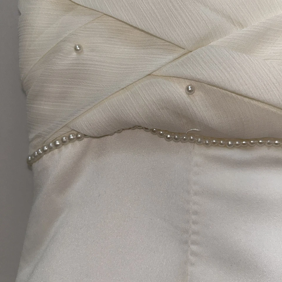 Vestido Comunión Dama de honor Niña Flor Detalle Perla Marfil Cenicienta Niñas Talla 12 Foto 3 de 4