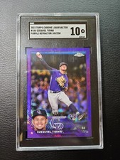 2023 Topps Chrome Logofractor Ezequiel Tovar Purple Refractor /250 Rookie SGC 10