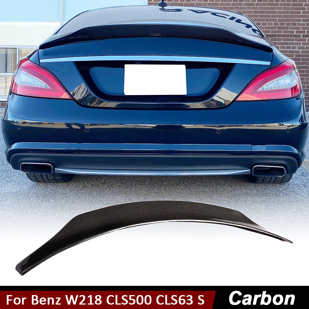 For Benz W218 CLS400 CLS500 CLS63 S 12UP Real Carbon Rear Trunk Spoiler Wing Lip