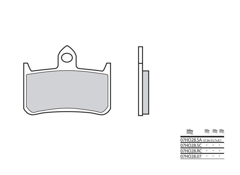Plaquettes de frein avant Brembo à fort mordant pour CB 900 Hornet