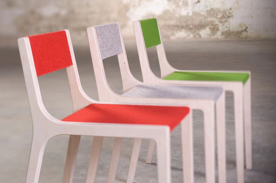 Sirch SIBIS SEPP – Kinderstuhl aus Holz und Filz rot - Made in Germany - NEU - Bild 2 von 4