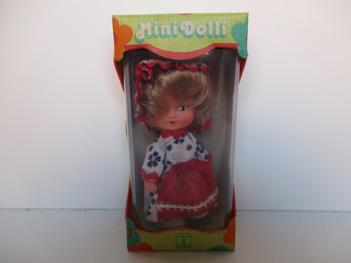 bambola bambolina testa e braccia movibili minidolli anni '70