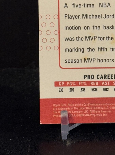 1999 Upper Deck Basketball Michael Jordan NBA Old School Retro Epic Card #S1 - Picture 3 of 6