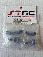 NOS STRC CNC Blue Aluminum Hd Steering Bellcranks For SC10, B4, T4 FT STC9659B