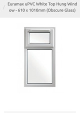 Euramax frosted upvc window 610 x1010