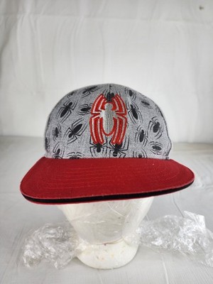 Spider-Man Hat Cap Men s Gray Red Snapback Superhero Marvel