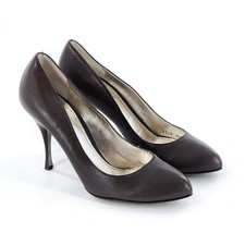 DOLCE & GABBANA NEW NWOB Vintage Gray Leather Classic Pumps Size 40 / 9.5