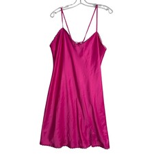 Wild Fable Lace Trim Slip Dress Womens L Vibrant Pink Y2K Barbie Sexy Chemise