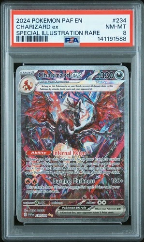 2024 POKEMON PAF EN-PALDEAN FATES SPECIAL ILLUSTRATION RARE CHARIZARD EX PSA 8