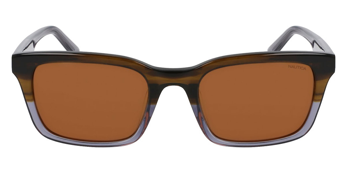 Солнцезащитные очки Nautica N6262S мужские коричнево-серые с градиентом 53 мм новые 100 аутентичные 24490₽