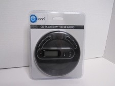 onn Portable CD Player FM Radio ONB15AV201 Stereo Earbuds Anti Skip New Sealed