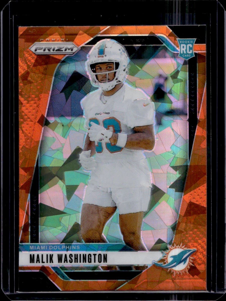 2024 Panini Prizm - Rookies Malik Washington #371 Orange Ice Prizm (RC)