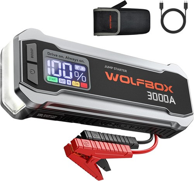 #ad WOLFBOX 3000A JUMP STARTER CAR BATTERY BOOSTER BOX POWER BANK with LED Display $79.99