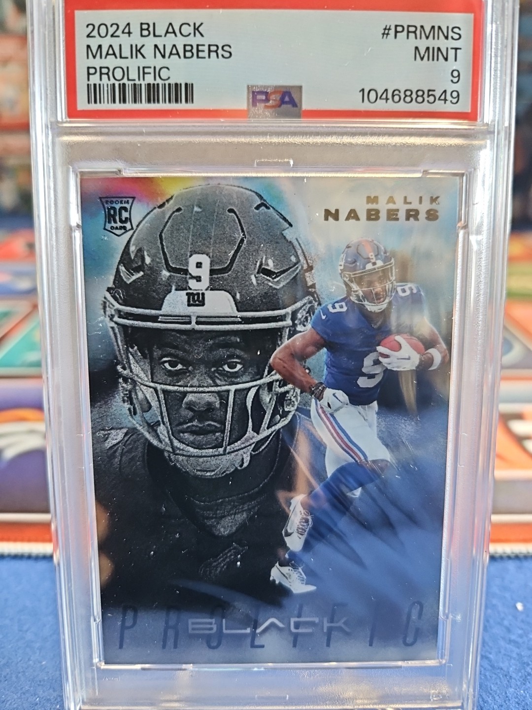 2024 Panini Black - Prolific Case Hit SSP! #PR-MNS Malik Nabers (RC) Mint 9