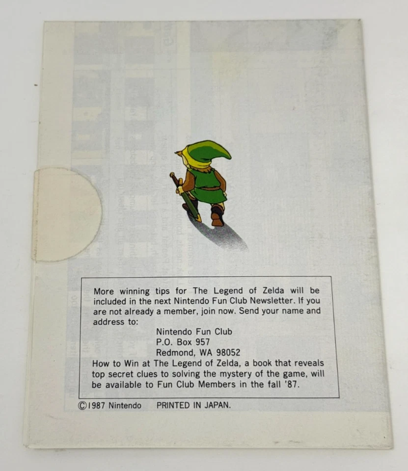 Legend of Zelda Map Maps and Strategies NEW SEALED *FIRST PRINT* Nintendo NES - Image 2 of 4