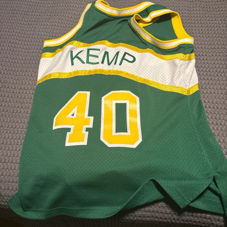 Seattle SuperSonics Shawn Kemp Authentic Mitchell & Ness Mens XL Jersey - Image 2 of 2