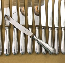 NEUF 12 grand couteau CHRISTOFLE CAPRICORNE modèle ONDINE / PERLES acier 24,5 cm