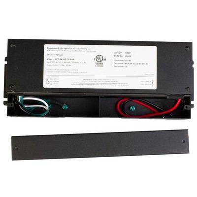 LEDupdates 24v UL Listed 300w Triac Dimmable Driver 110v - 277V AC to DC