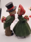 VTG ENESCO VICTORIAN CHRISTMAS KISSING COUPLE W/GIFTS  — photo 2