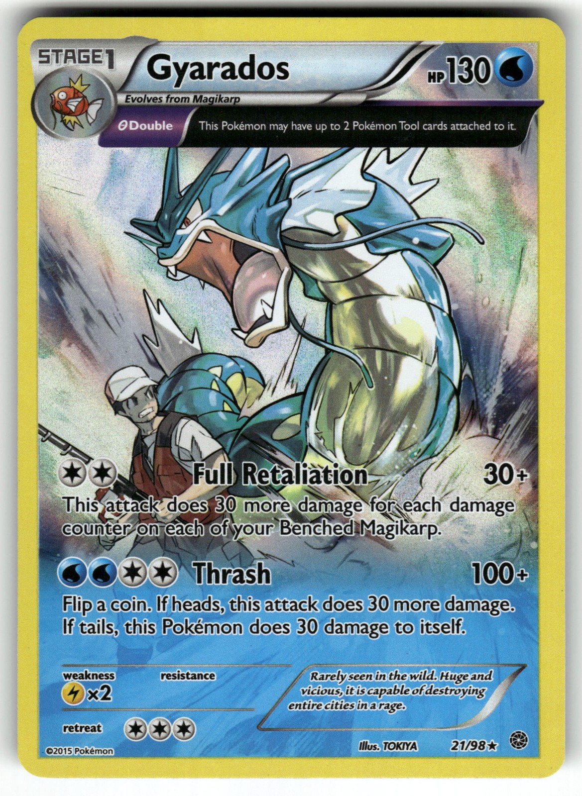 Gyarados (21) 21/98 XY - Ancient Origins LP Pokemon Card TCG