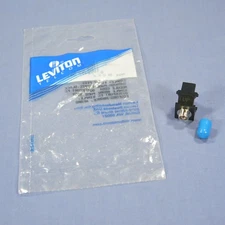 Leviton Black Quickport Simplex FC Fiber Optic Jack Snap-In SM/MM 41084-FEP