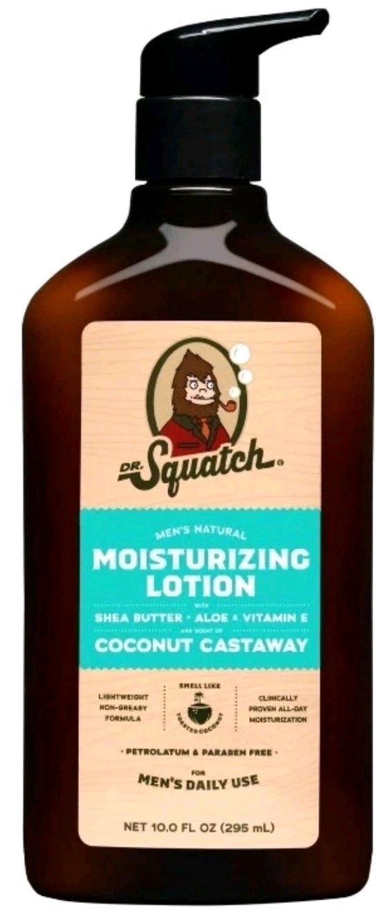 Dr Squatch Coconut Castaway Hydrating Hand Body Lotion Free Shipping