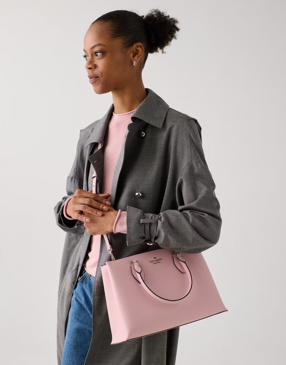 Kate Spade Rae Dusty Pink Saffiano Satchel Bag KK310 NWT Tutu Pink