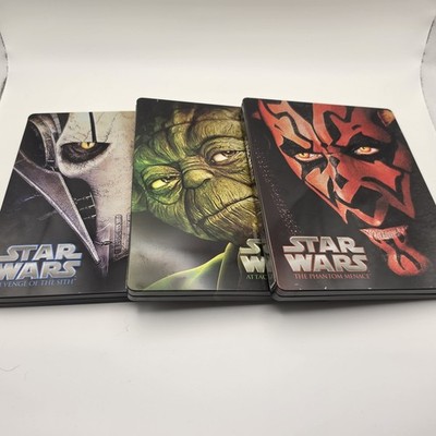 Star Wars Prequel Trilogy Blu-ray Steelbook Bundle Episodes I, II, III