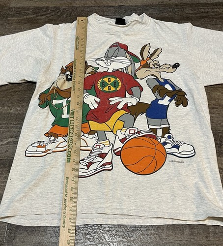 1993 Looney Tunes Graphic Tee Hip Hop Style Front Back Single Stitch Vintage XL - Picture 6 of 11