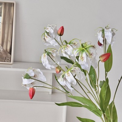 Eindrucksvolle Gloriosa Lilie Flammenlilie Kunstblume für bunte Gestecke