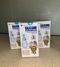 3 pack Amplim Silicone Breast Pumps, Model: XA204, Generation 2