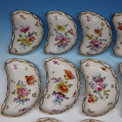R B Haviland Limoges - Floral Flowers - 12 Bone Dishes - 6 by 3½ inches - Picture 5 of 6