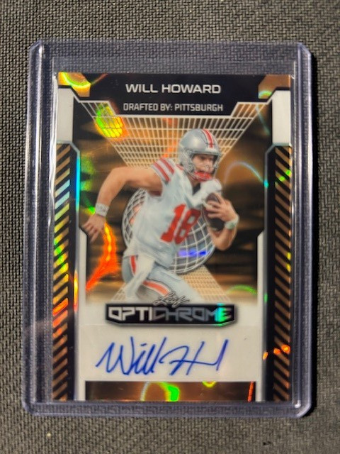 2025 Leaf Optichrome Gold Vinyl WILL HOWARD #1/1 Bookend RC Auto