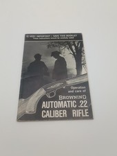 Browning Automatic .22 Caliber Rifle Owners Manual 1977