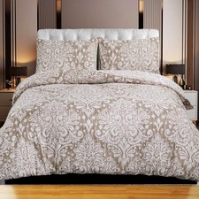 100% Rich Cotton Duvet Quilt Cover Bedding Set Double King & Super King Size