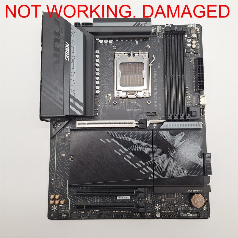 GIGABYTE B850 AORUS Elite WIFI7 AMD AM5 ATX Motherboard, AMD, DDR5 -NOT WORKING-