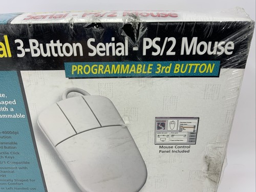 Digital Research Internet Mouse 3-Button Serial and PS/2 Windows Vtg NEW Sealed - Picture 3 of 8