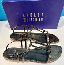 Vintage Stuart Weitzman Ovalteen Metallic Sandal 8.5