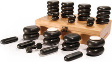 Master Massage 28 Piece Essential Hot Stone Massage Stone Set Kit Package for Pr