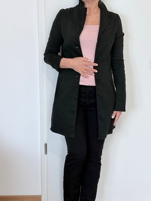 Blazer Jacker Jersey Gr. 36/38 Weiß/Schwarz