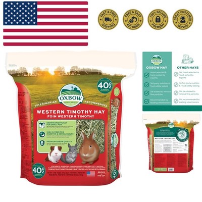 Western Timothy Hay for Small Pets   All-Natural Grass Hay for Rabbits, Guine...