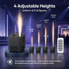 800W Cold Spark Machine Firework Sparkler Effect Wedding DJ Event Club w/Remote