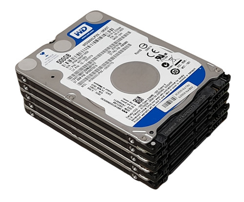 5 x Western Digitial WD Blue WD5000LPVX-08V0T 500GB Sata 2,5" HDD 100% Health